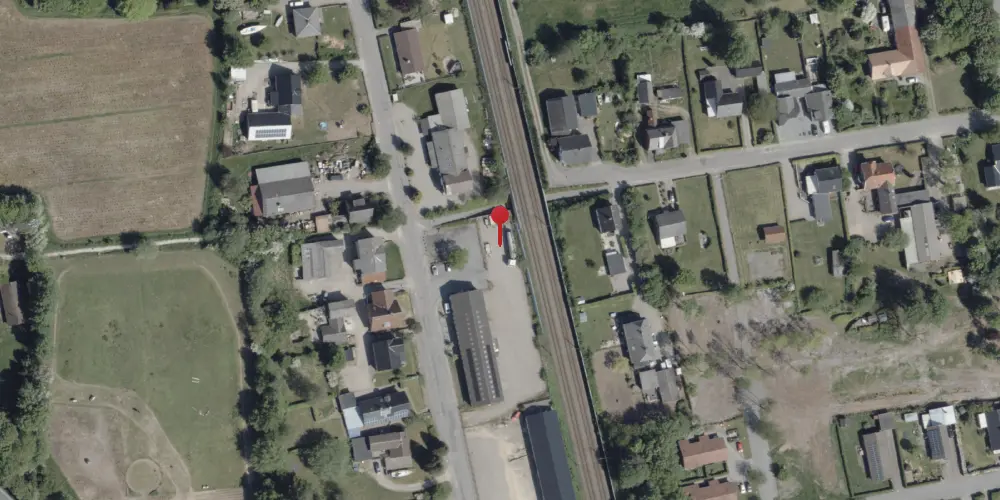 Historisk kort over Hovslund Stationsby Station [1900-1968]