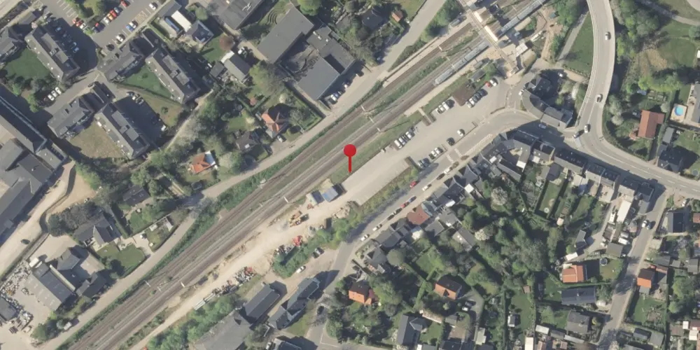Historisk kort over Hørning (Midlertidig) Station [1906-1907]