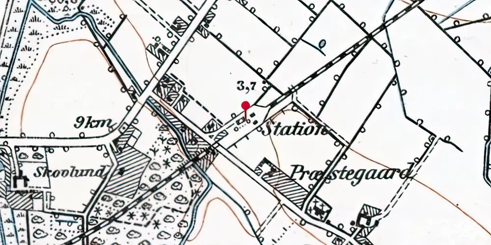 Historisk kort over Agedrup Station Historisk kort over Agedrup Station