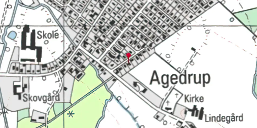 Historisk kort over Agedrup Station Historisk kort over Agedrup Station
