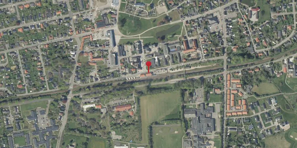Historisk kort over Jelling Trinbræt med Sidespor [1978-1988]