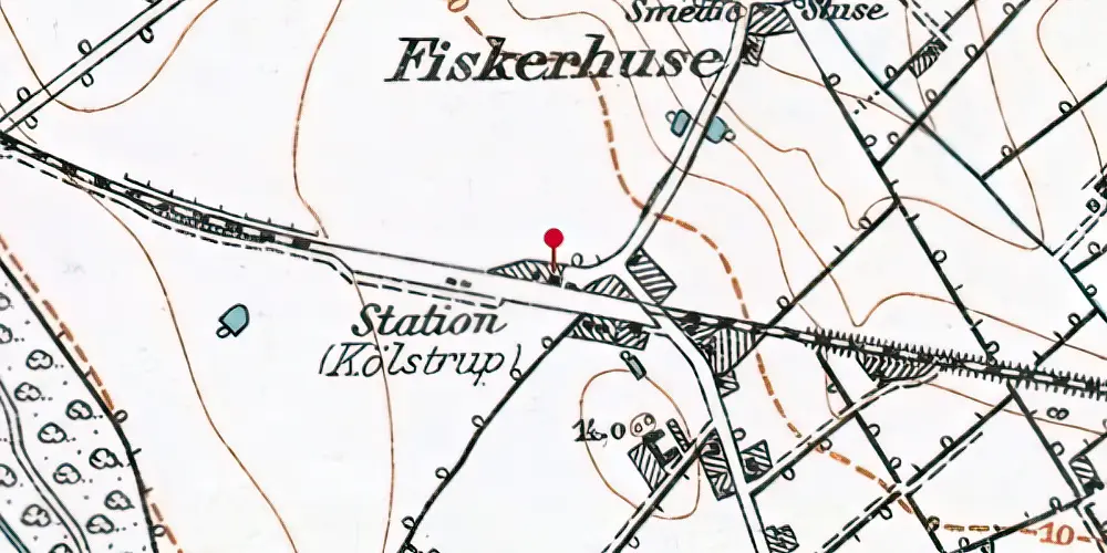 Historisk kort over Kølstrup Station Historisk kort over Kølstrup Station