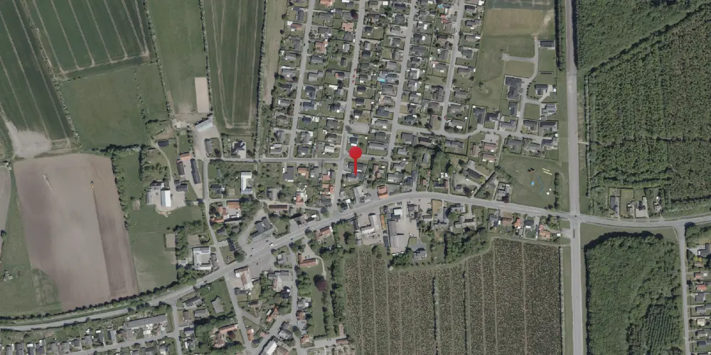 Historisk kort over Skrydstrup Billetsalgssted [1899-1908]