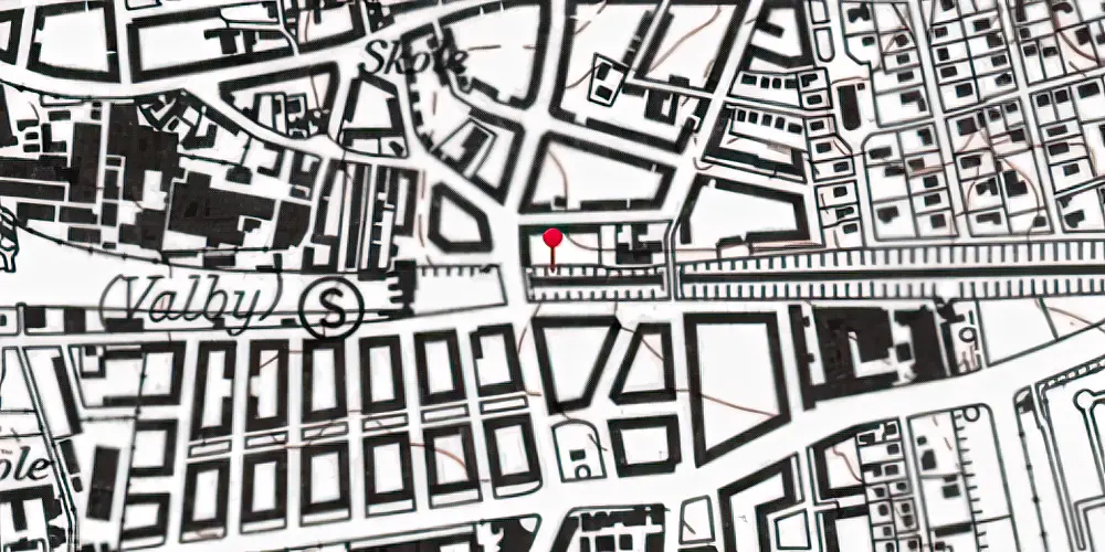 Historisk kort over Valby S Station [1934-1941]
