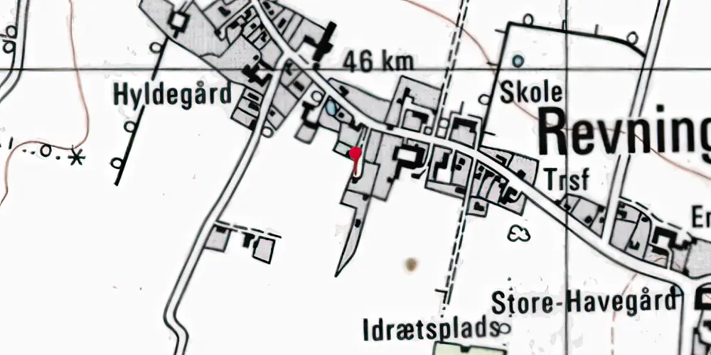 Historisk kort over Revninge Station Historisk kort over Revninge Station