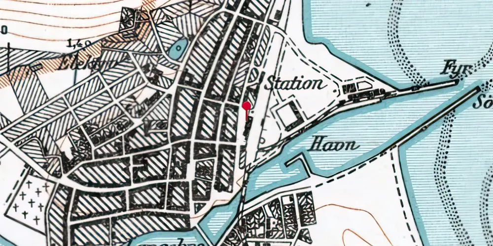 Historisk kort over Kerteminde Station