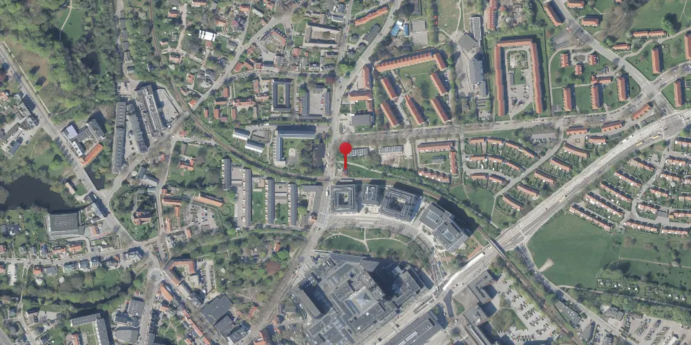 Historisk kort over Lyngby Lokal Station [1936-1974]
