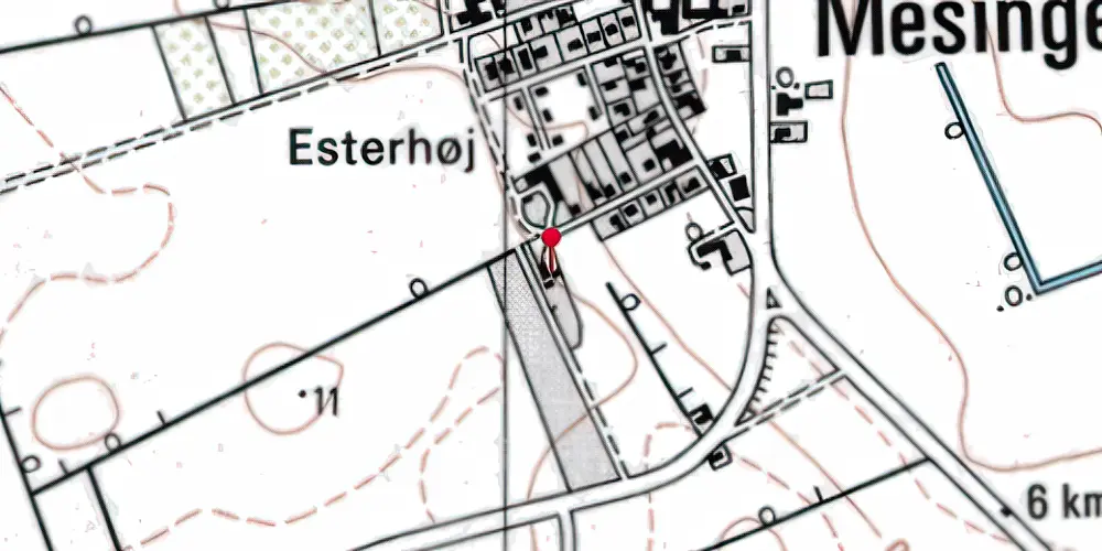 Historisk kort over Mesinge Station Historisk kort over Mesinge Station