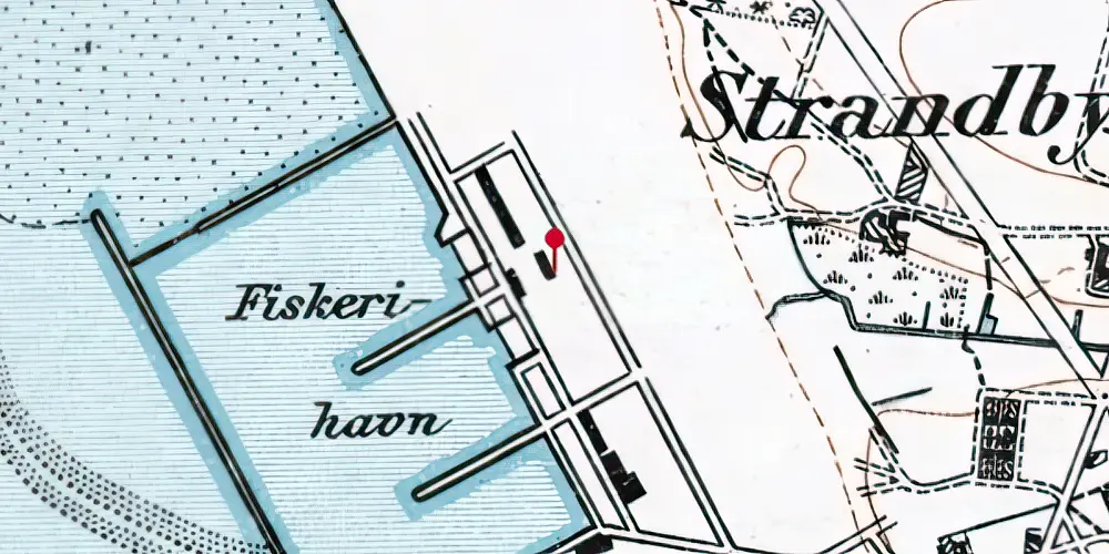 Historisk kort over Esbjerg ny Havn Godsekspeditionen Historisk kort over Esbjerg ny Havn Godsekspeditionen