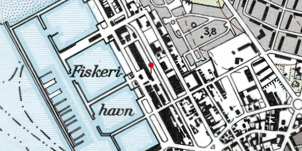 Historisk kort over Esbjerg ny Havn Godsekspeditionen Historisk kort over Esbjerg ny Havn Godsekspeditionen