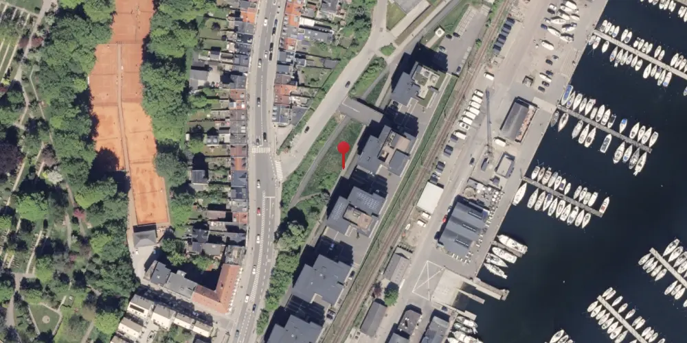 Historisk kort over Trøjborg Sidespor Historisk kort over Trøjborg Sidespor