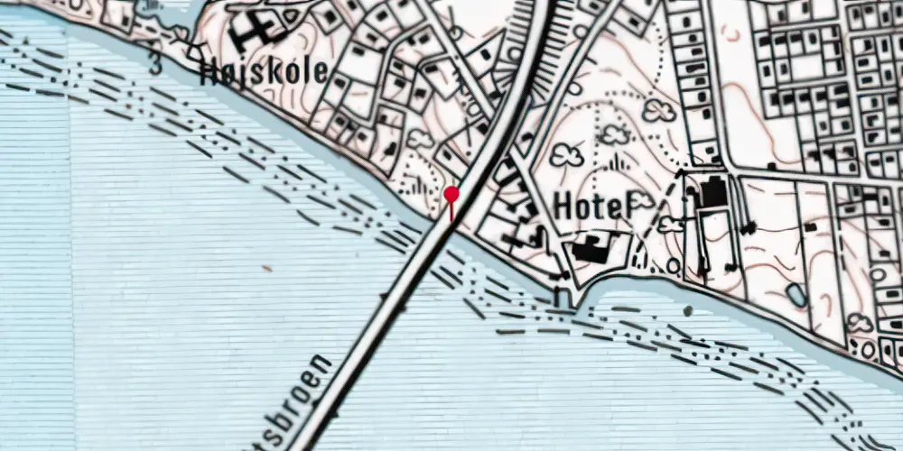 Historisk kort over Lillebæltsbroen Blokpost Historisk kort over Lillebæltsbroen Blokpost