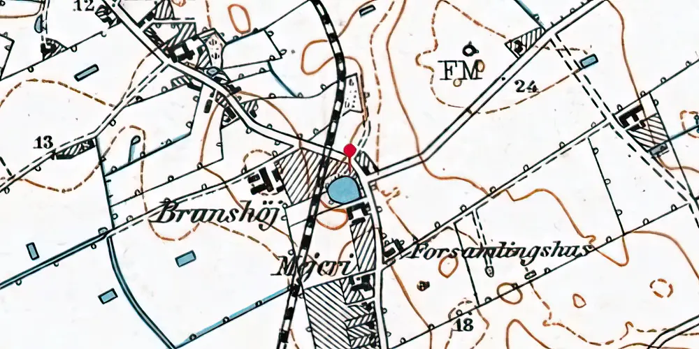 Historisk kort over Birket Vogter hus Historisk kort over Birket Vogter hus