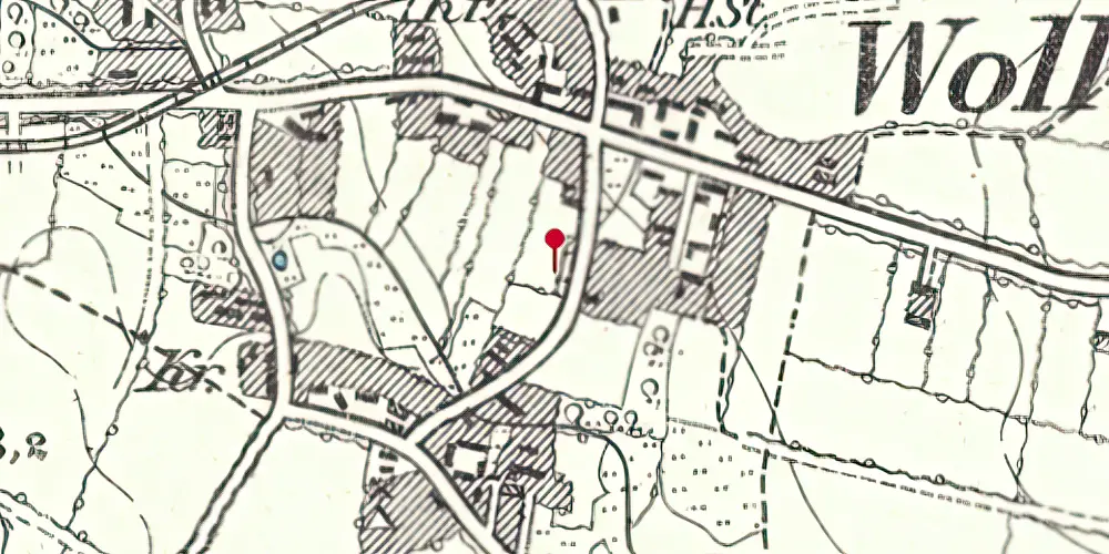 Historisk kort over Vollerup Station Historisk kort over Vollerup Station
