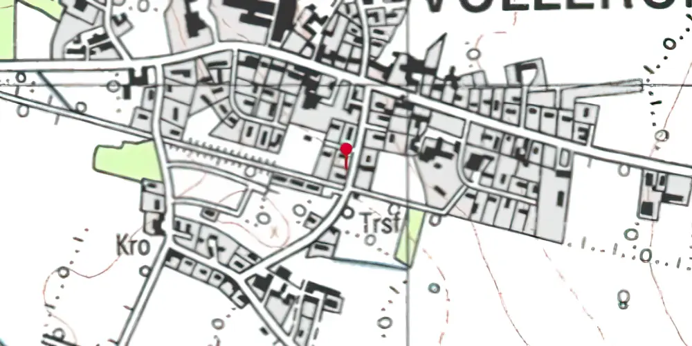 Historisk kort over Vollerup Station Historisk kort over Vollerup Station