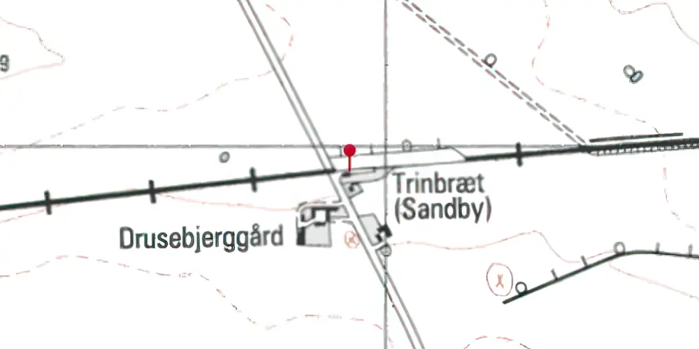 Historisk kort over Sandby Station [1925-1968]
