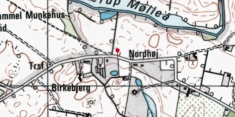 Historisk kort over Bredbjerg Trinbræt