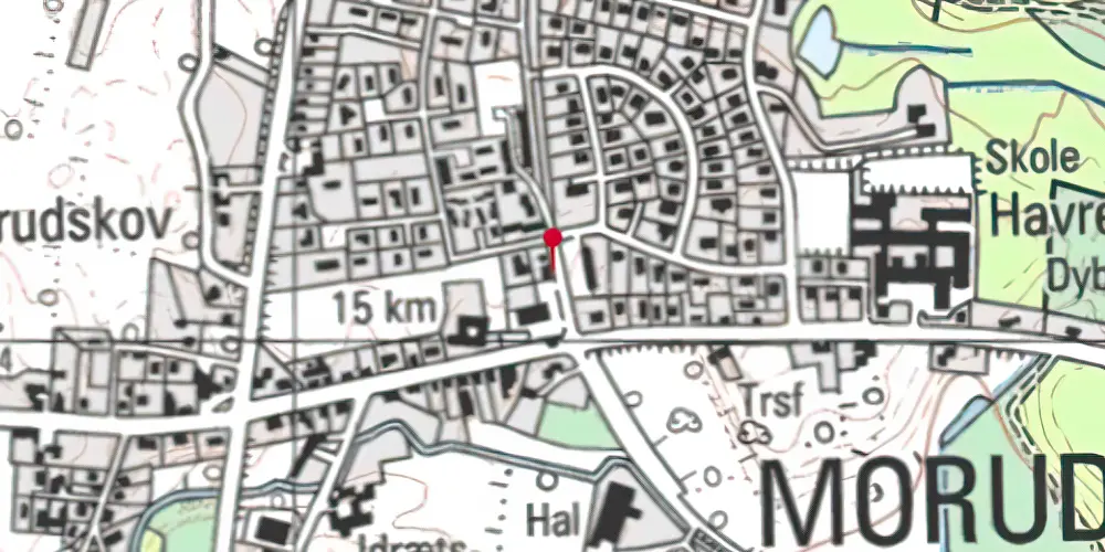 Historisk kort over Morud Station Historisk kort over Morud Station