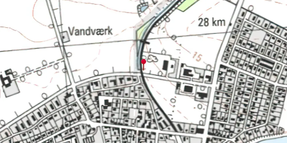Historisk kort over Rødvig Trinbræt Historisk kort over Rødvig Trinbræt