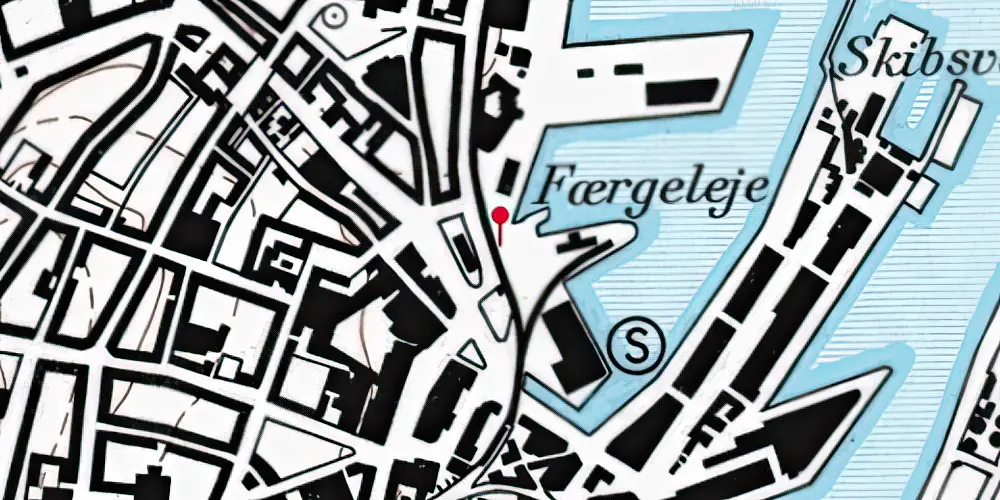 Historisk kort over Dokk1 Letbanestation