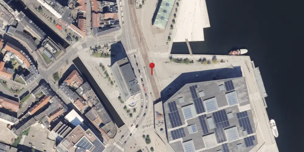Historisk kort over Dokk1 Letbanestation