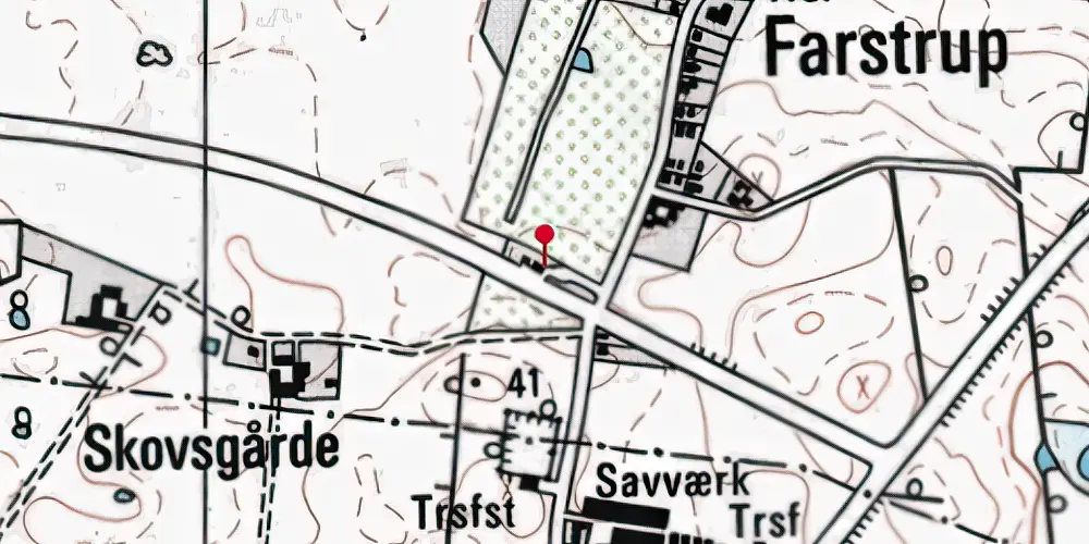 Historisk kort over Farstrup Station Historisk kort over Farstrup Station