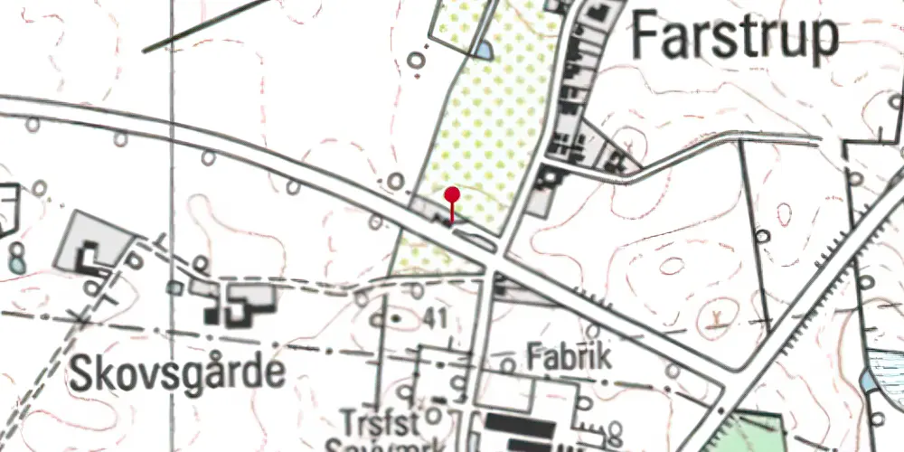 Historisk kort over Farstrup Station Historisk kort over Farstrup Station