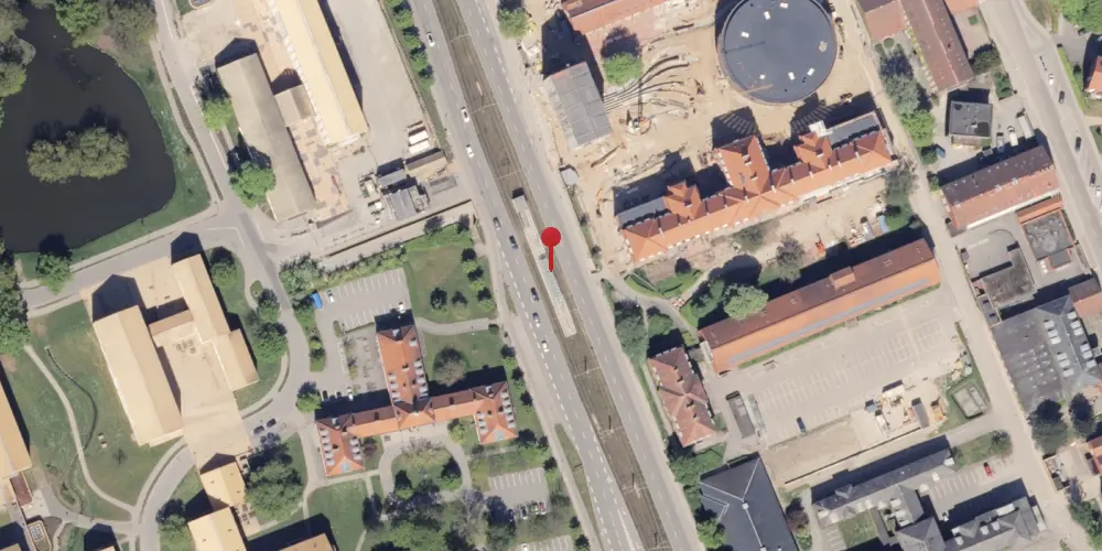 Historisk kort over Universitetsparken Letbanestation