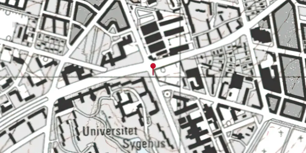 Historisk kort over Aarhus Universitet (Ringgaden) Letbanestation Historisk kort over Aarhus Universitet (Ringgaden) Letbanestation