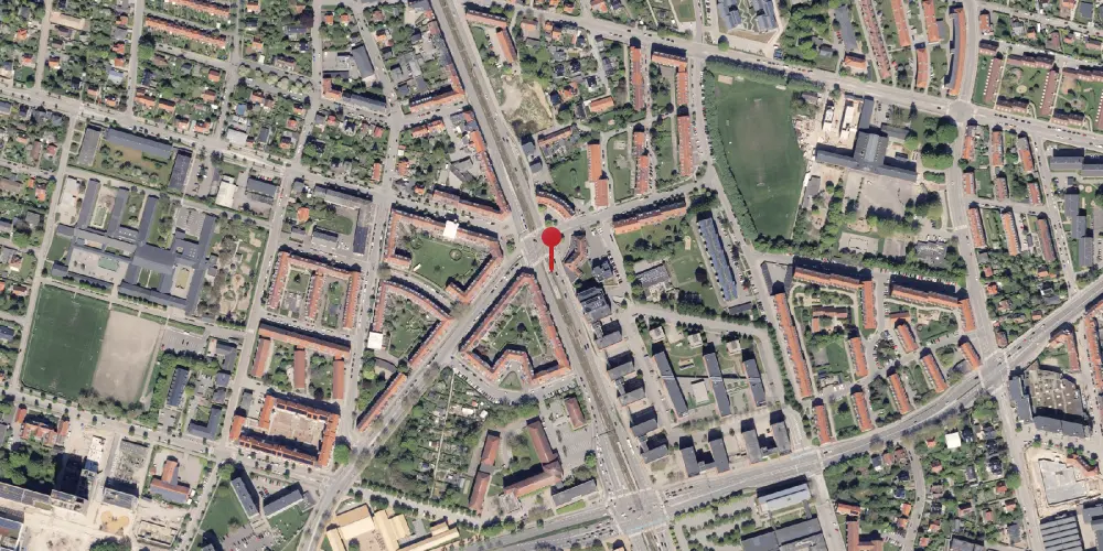 Historisk kort over Stjernepladsen Letbanestation