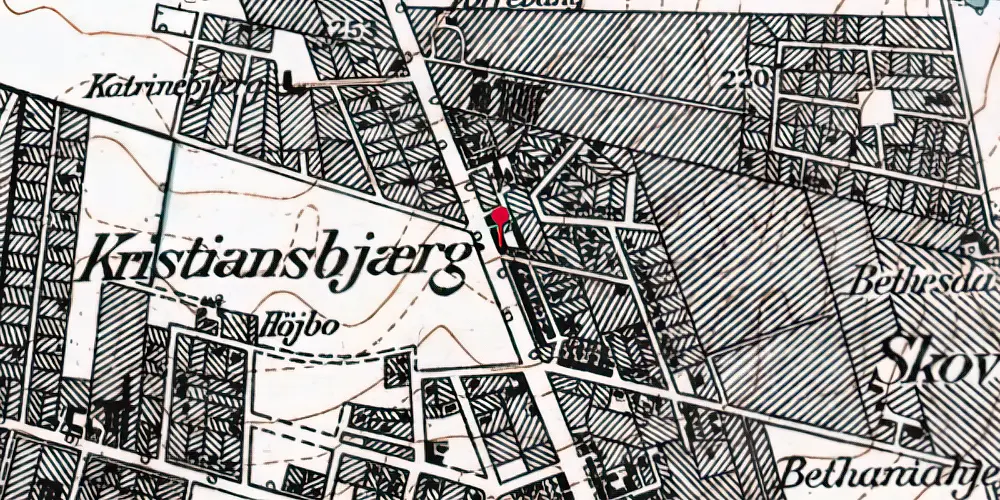 Historisk kort over Stockholmsgade Letbanestation Historisk kort over Stockholmsgade Letbanestation