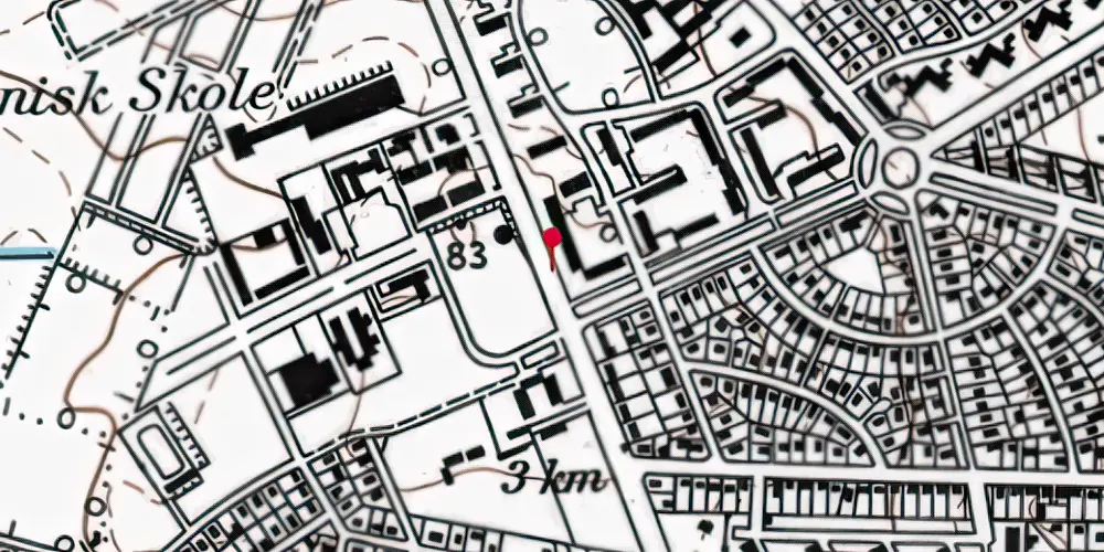 Historisk kort over Vandtårnet (Ringvejen) Letbanestation