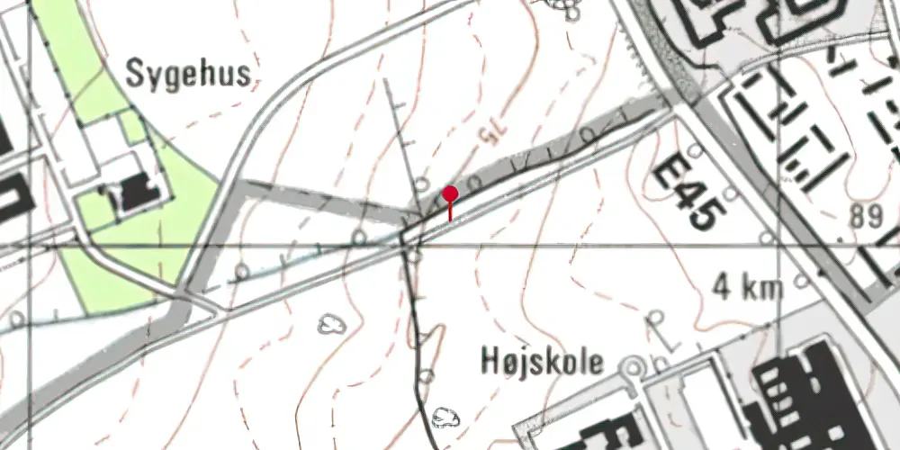 Historisk kort over Olof Palmes Allé Letbanestation