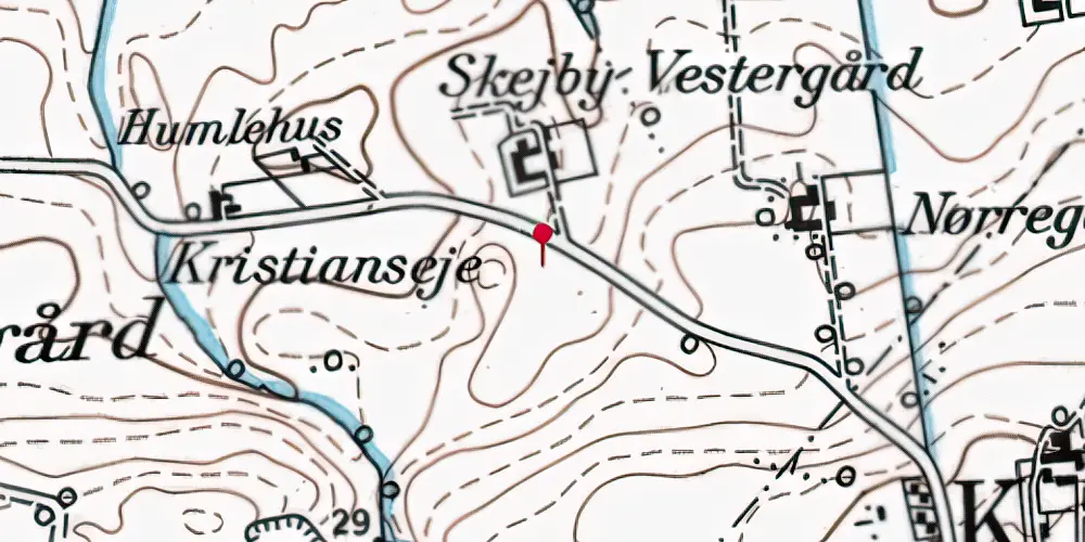 Historisk kort over Humlehuse Letbanestation Historisk kort over Humlehuse Letbanestation