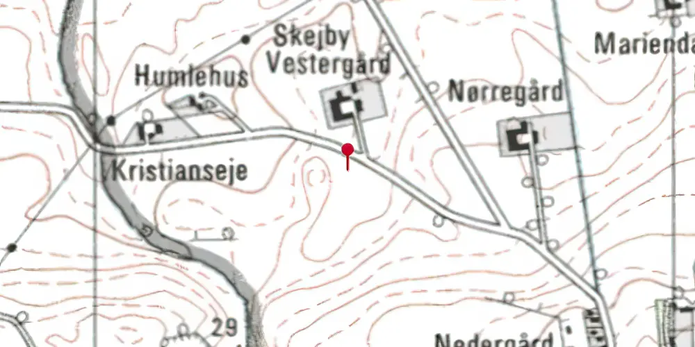 Historisk kort over Humlehuse Letbanestation Historisk kort over Humlehuse Letbanestation