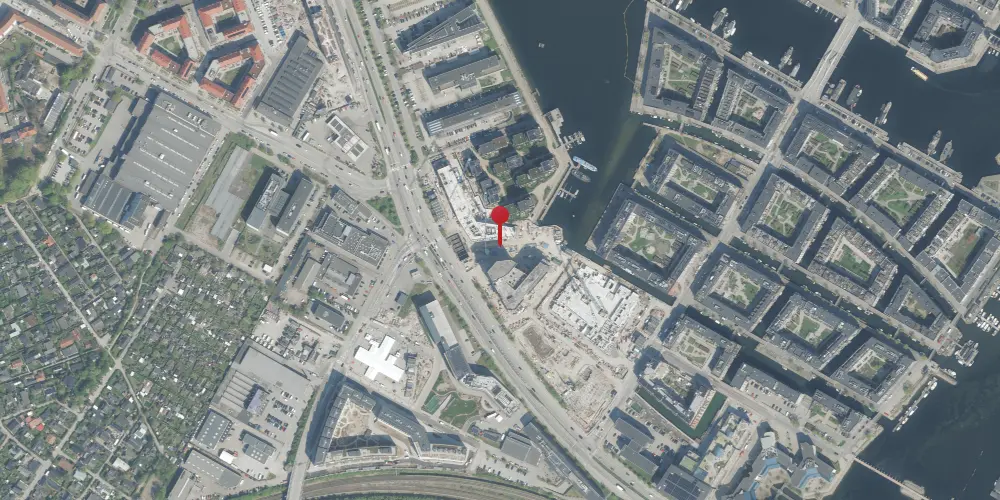Historisk kort over Sluseholmen Metrostation Historisk kort over Sluseholmen Metrostation