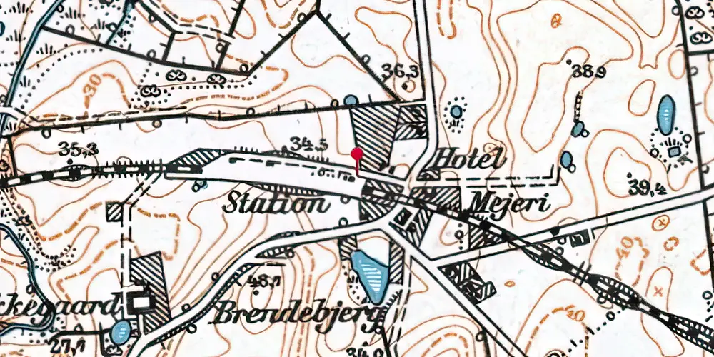 Historisk kort over Gamby Station Historisk kort over Gamby Station