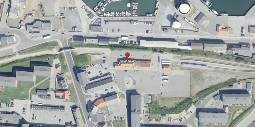 Historisk kort over Hirtshals Havn Station [1939-2016]
