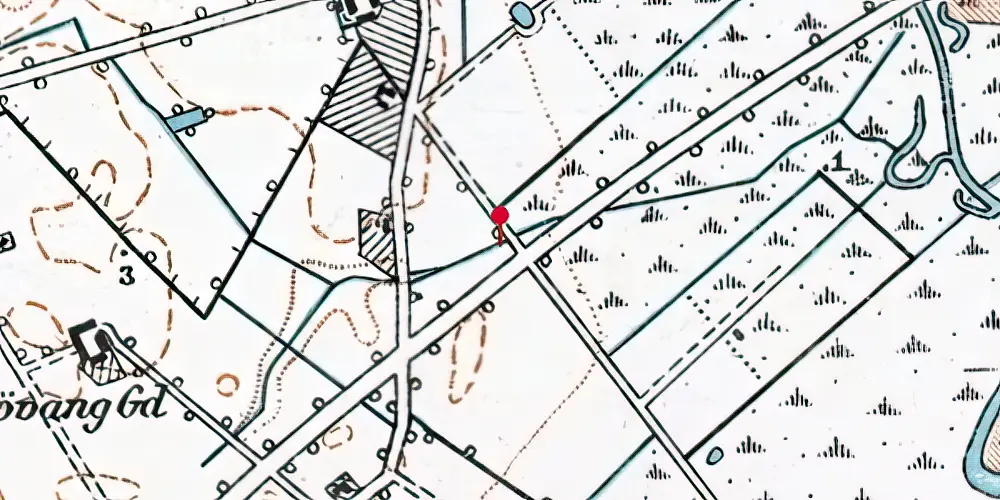 Historisk kort over Ishøj Strand - ARKEN Letbanestation