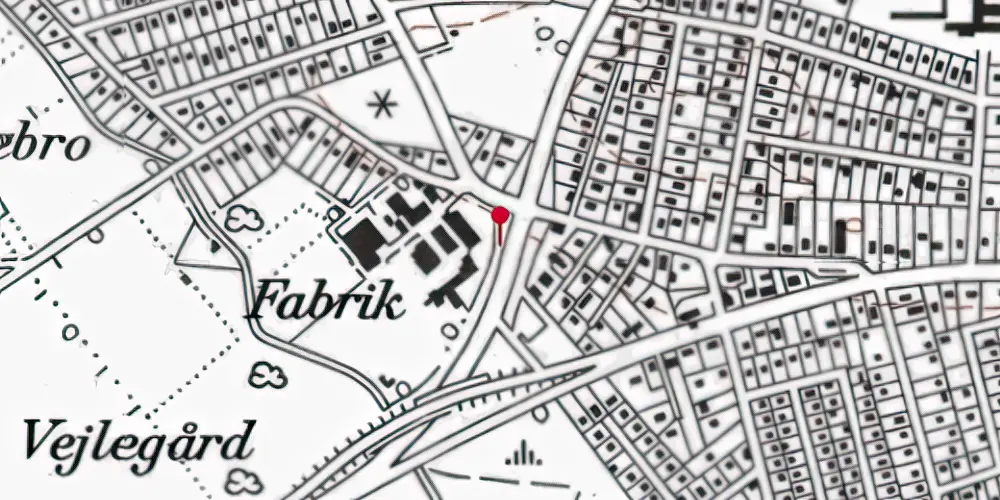 Historisk kort over Strandhaven Letbanestation