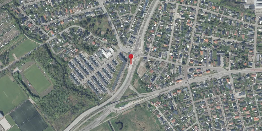 Historisk kort over Strandhaven Letbanestation