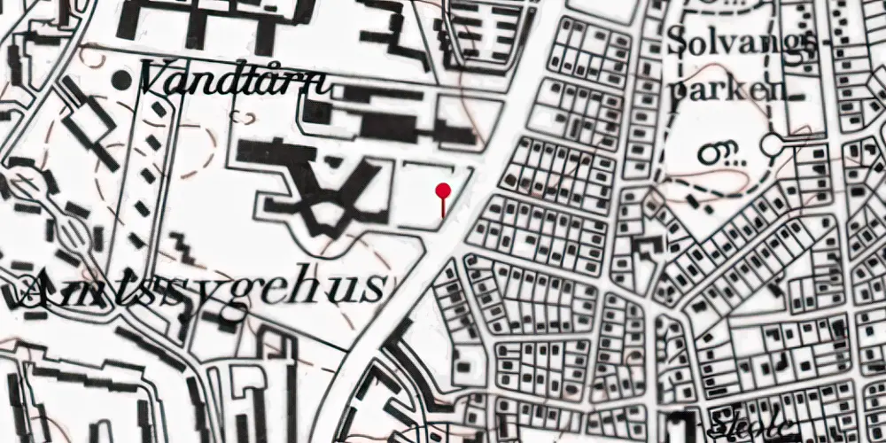 Historisk kort over Glostrup Hospital Letbanestation Historisk kort over Glostrup Hospital Letbanestation