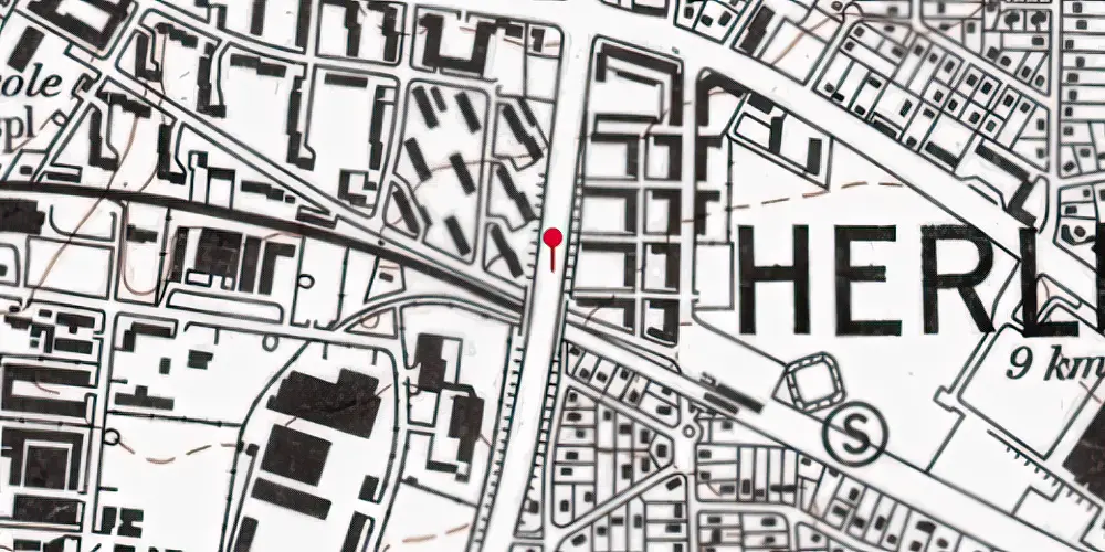 Historisk kort over Herlev Station Letbanestation