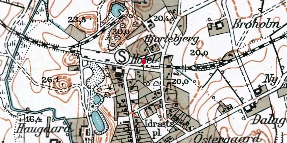 Historisk kort over Harndrup Station Historisk kort over Harndrup Station