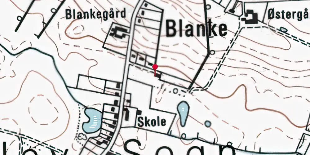 Historisk kort over Blanke Station Historisk kort over Blanke Station