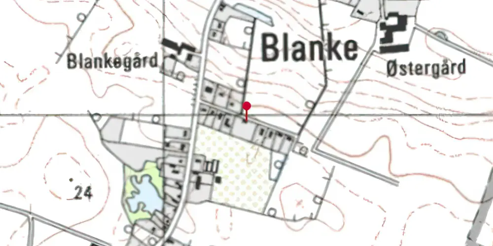 Historisk kort over Blanke Station Historisk kort over Blanke Station