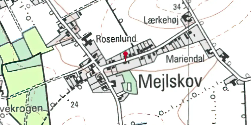 Historisk kort over Mejlskov Station Historisk kort over Mejlskov Station
