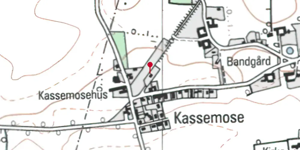 Historisk kort over Kassemose Station Historisk kort over Kassemose Station