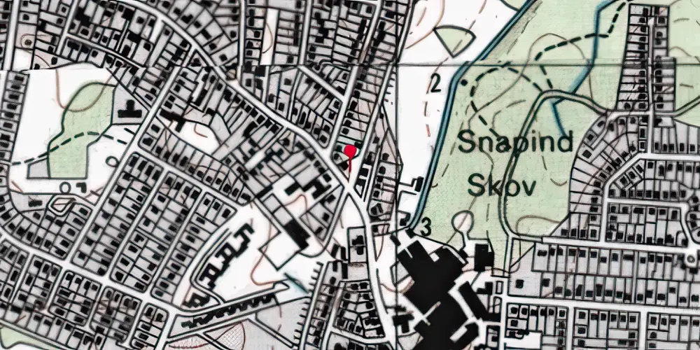 Historisk kort over Snapind Holdeplads Historisk kort over Snapind Holdeplads