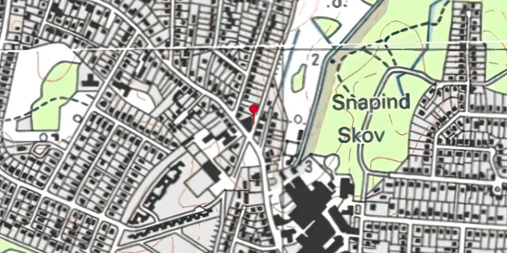 Historisk kort over Snapind Holdeplads Historisk kort over Snapind Holdeplads